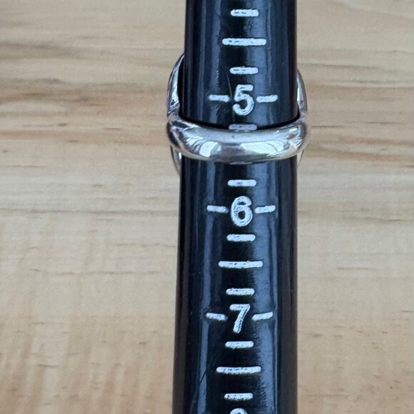 Sterling Silver & Freshwater White Pearl Sheild Style Ring Size 5 3/4 - Picture 9 of 9